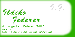 ildiko federer business card