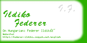 ildiko federer business card